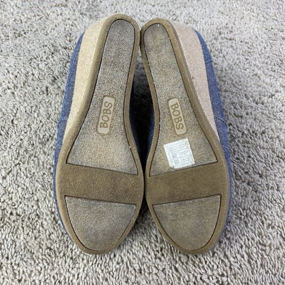 Bobs by Skechers Memory Foam Denim‎ Lace Up Bootie Wedges Womens 8 - Picture 12 of 14